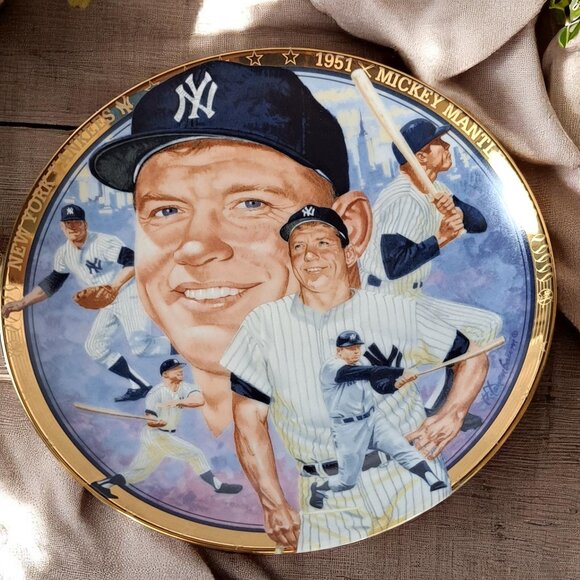 MICKEY MANTLE Plate LIMITED EDITION Hamilton Collection NIB with COA  #287M - Picture 8 of 13
